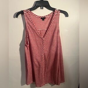 Torrid Red and White Striped Tank Top